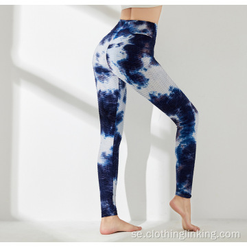 Tie Dyeing Tummy Control Yoga byxor